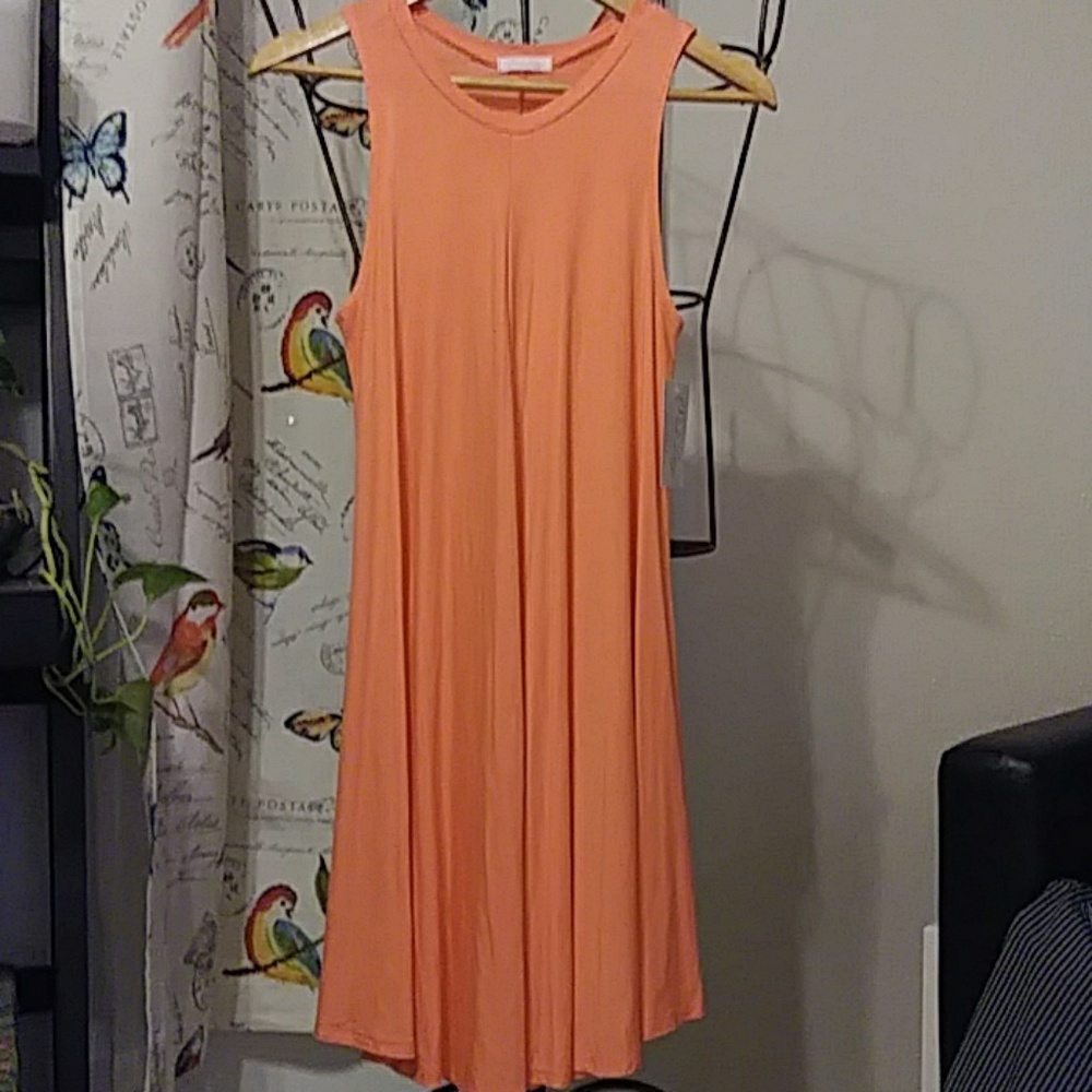 NWT peach coral tank dress